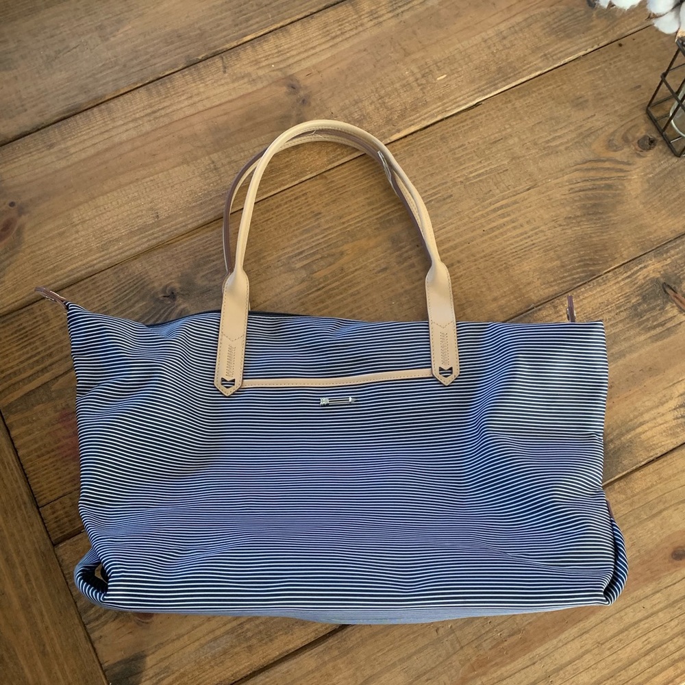 Stella & Dot convertible striped tote